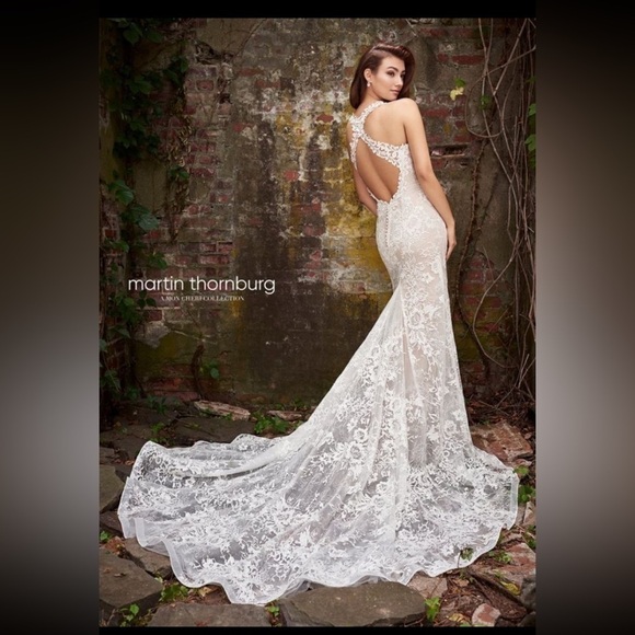 New Mon Cheri Sz 10 Wedding DRESS Janine 119254 - Picture 2 of 3